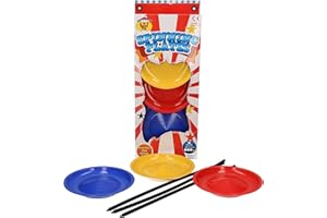 D.A.Y. Republic Set di 3 piatti rotanti con bastoncini, gioco da giocoleria classico per bambini e adulti
