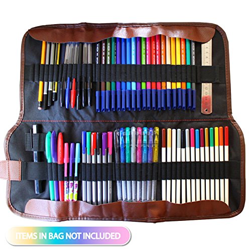 Astuccio Arrotolabile Per Matite - 72 Slot In Tela, Per Artisti E Studenti, Design Portatile E Multifunzione - Foto 9