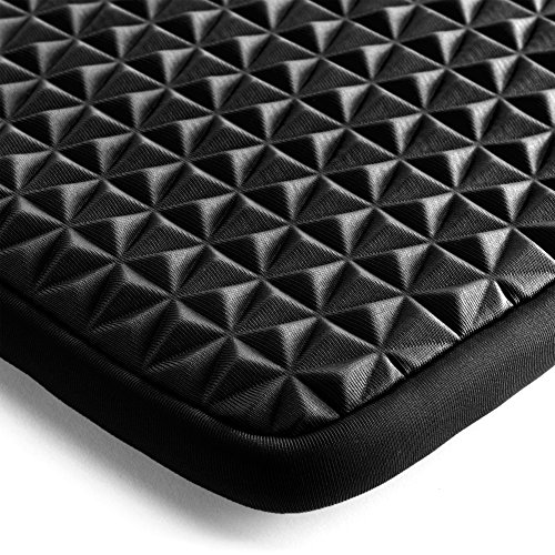 Laptophülle 17.3 Zoll, Evecase Universal Neopren Anti-Schock Laptop Schutzhülle mit Rautenmuster / Diamant-Muster Schaumpolsterung für bis 17.3 Zoll Laptops Tablets Macbooks Notebooks Chromebook – Schwarz - 4