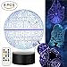 Produktbild Star Wars Geschenke 3D Lampe für Männer - Star Wars Spielzeug Nachtlicht für Kinder,7 Farbwechsel mit Fernbedienung oder Touch, Dekorieren Kinds Bedroom. 2019 (4 Packs-Bigger-Heller)