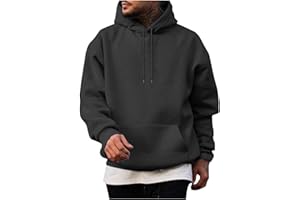 Wyongtao Sweat A Capuche Homme Grandes Tailles,Hoodie Homme De Sport,Pull Unie Décontracté Confortable,Sweats À Capuche avec Poche Kangourou,Sweatshirts Hommes Sportif Streetwear Polyvalent