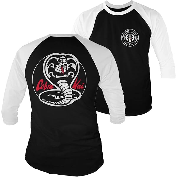 Cobra Kai Licence officielle Baseball Sweat à capuche (Noir