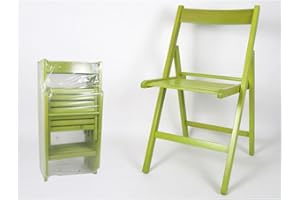 GERIMPORT S.L. Silla Plegable Madera Color Verde (Precio por Unidad)