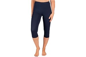 SES Capri Leggings Damen aus Baumwolle 32-34 bis 56-58 / blickdichte Damen Capri-Leggings/elastische Damen Leggins 3/4 lang Baumwolle/Damen Capri Leggings mit Perfekter Passform
