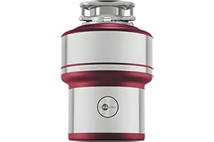 InSinkErator Premium-Entsorgungssystem für Lebensmittelabfälle, rostfreier Stahl, rot und weiß, ‎33 x 23.4 x 33 cm