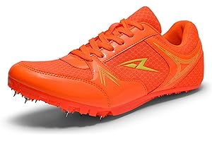 WEJIESS Chaussures d'athlétisme pour Hommes et Jeunes Chaussures de Sprint antidérapantes Chaussures d'athlétisme Unisexes Chaussures de Course Respirantes Chaussures d'entraînement