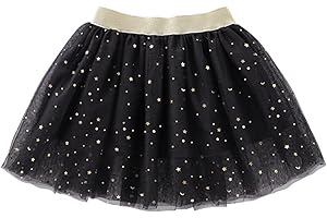 GENERISCH 2025 - Jupe tutu en tulle pour enfant avec imprimé pailleté - Jupe de fête pour fille de 1 à 10 ans - Short pour bébé fille - 68 ans