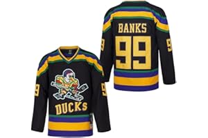 D-5 Jugend Mighty Ducks Trikot #96 Conway #99 Banks Jersey, Film Eishockey Trikot für Kinder