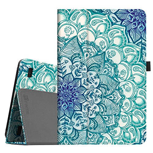 Fintie Medion LIFETAB E10501 Hülle Case - Folio Kunstleder Schutzhülle Tasche Cover Etui mit Ständerfunktion und Stylus-Halterung für Medion E10501 LIFETAB MD 60240 25,5 cm (10,1 Zoll HD) Tablet-PC, Smaragdblau