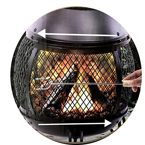 JEMIDI Terrassenkamin Kamin Terrassen Ofen Gartenkamin Garten Balkon Feuerstelle Feruerkorb - 5