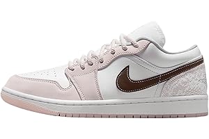 NIKE Air Jordan 1 Low Women's Shoes (IB8859-101, White/White/Light Soft Pink/Ironstone)