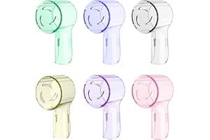 Irikdescia 6 pokrywek na szczoteczki do zębów, kompatybilne z wymiennymi głowicami Oral B, pasuje do serii iOS, ochrona przed kurzem, w podróży i w domu