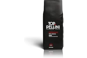 Pellini Caffè in Chicchi Top, Miscela 100% Arabica, Caffè in Grani con Aromi Profumati e Raffinati e Sentori di Liquirizia e Cacao, 500g