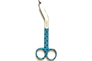 PANTHER SURGICAL Tijeras de vendaje Lister de acero inoxidable de 14 cm, multicolor, para primeros auxilios (patrón de huellas de pie)