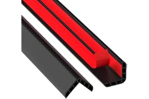 Gkhlg 1 Piece Rubber Wall Corner Guard Edge Protector High-Density Silicone Rubber with Hollow Design Easy to Install Baby Safety Corner Protectors for Home School Safety Length 1M (Black)