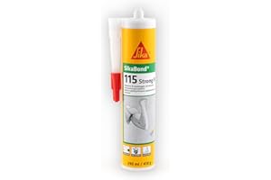 Sika- SikaBond-115 Strong Fix, Bianco - Adesivo a presa rapida con elevata resistenza finale - Applicazioni edili, per interni ed esterni - 290ml