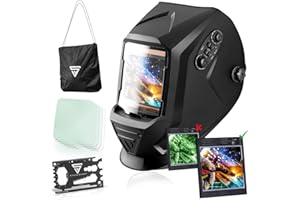 STAHLWERK ST-950XB Casco de soldador totalmente automático, real colour, clase óptica: 1/1/1/1, campo de visión grande, 7 años de GARANTÍA en el FILTRO, incl. 5 lentes de sustitución