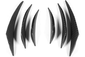 QIILU Spoiler Delantero Adatto Per Chevy 6pcs Auto Paraurti Fin Canard, Labbra In Fibra Di Carbonio Splitter Diffusore Valenza Spoiler Spoiler Posteriori Per Auto Paraurti Posteriore Per Auto Pinn