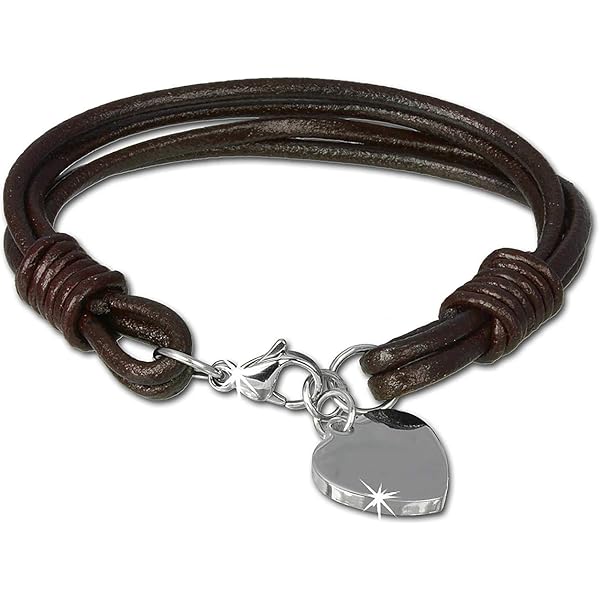 COOLSTEELANDBEYOND Lederarmband Herren - Mit Nazar-Amulett & Bronzekugel | Gothic Schutz-Armband