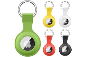 【5 PEZZI】Meliya AirTag Portachiavi per Apple Airtag Portachiavi, Silicone Custodia per Airtag Apple con Portachiavi, Cover Protettiva per Apple AirTag per Tracker per Zaini e Animali Domestici