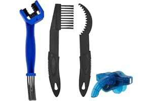 AQSQWQ 4PCS Nettoyeur de Chaîne de Vélo Set, Kit de Brosse à Bicyclette, Nettoyage Chaîne Vélo Outils d'entretien, Nettoyeur de pétrole Bike Chain Cleaner, Moto Chaîne de Vélo Outils de Nettoyage, Bleue