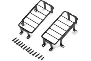 AXspeed 1 Paire de grilles de Protection de Phare LED en métal pour Voiture 1/10 RC TRX6 Crawler (Grille de feu arrière)