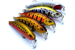 Trifyd - Lote de 5 señuelos de pesca de 6 cm