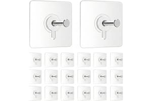 JIALTO 20 Pcs Self Adhesive Hooks for Secure Wall Hanging - Versatile 6mm Nail Hook for Photo Frames Hooks, Clocks, and More - Transparent, Heavy-Duty, No-Drill Solution