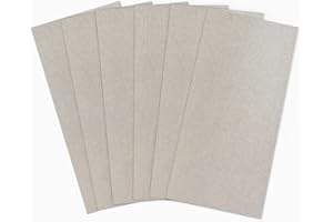 Brandalo® veganes Leder - waschbares Papier - 6 Bögen 10x21cm bei 0,55mm Dicke - Waschpapier - Lederpapier - Handmade Label gestalten - DIY zum nähen, basteln, plotten, Bedrucken UVM. - Grau