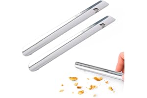RIYBYDS 2 Pièces Ramasse-miettes de Table en Aluminium, Accessoire de Nettoyage pour Tissus de Table, Pelle à Restes Alimentaires, Grattoir à Miettes de Pain, Rase-Miettes de Table