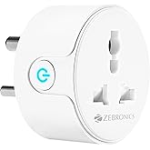 Zebronics ZEB-SP110, Smart Wi-Fi Plug Compatible with Google Assistant & Alexa, Supports Upto 10A and Comes with a Dedicated 