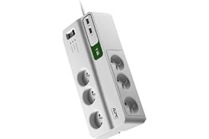 APC Surge Arrest Essential - PM6U-FR - 6 prises - 2 ports de chargement USB - Police de protection des équipements connectés