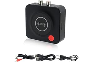 GREACESRIO Bluetooth 5.3 Adapter Stereoanlage, HiFi-Verstärker, Bluetooth HiFi-Empfänger, Bluetooth-Audio-Adapter, HD-Audio und niedrige Latenz, mit RCA/AUX Klinke 3,5 mm für Autoradio Home Stereoanlage