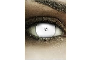 FXCONTACTS Lentes de contacto de colores para disfraces de Halloween 2 uds 1 par lentes suaves desechables sin graduación – FROZEN ZOMBIE BLANCO visión reducida