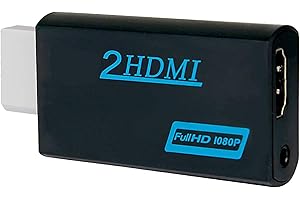 GoldOars Adattatore Converter Convertitore Video Full HD 720P/1080P con Uscita Audio Jack 3,5mm (Nero Senza Cavo)