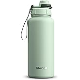 Stevig 1 Hand Leak-Proof Sızdırmaz &Ccedil;elik Termos 1000 Ml Smoke Green ST-218