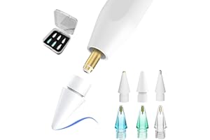 KASESSS 6 szt. wymiennych końcówek do Apple Pencil 2. generacji/1. generacji, końcówki do długopisów Apple, metalowe końcówki do ołówków Apple 2. generacji, plastikowe końcówki do Apple Pencil Tip