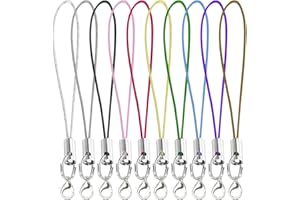 NIANOPKM 100 piezas correa de cordón para teléfono celular para llaveros, dije para teléfono celular con mosquetón, cordón portátil para teléfono celular para colgantes de llavero USB (color)