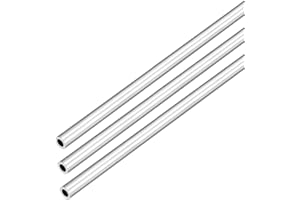 DMiotech 3 Paquete (3mm OD x 2mm ID) Tubo Redondo de Aluminio 6063 de 300mm de Longitud para Construcción de Estructuras Metálicas en Proyectos de Bricolaje