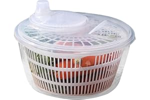 EVENTERDE Lettuce Spinner, Manual Salad Washer, Salad Dryer Salad Spinners, Fruit Dehydrator Drainer, Lettuce Cleaner Spinner Large Salad Spinner, Salad Spinner Lettuce Dryer Fruit Washer, For Vegetables