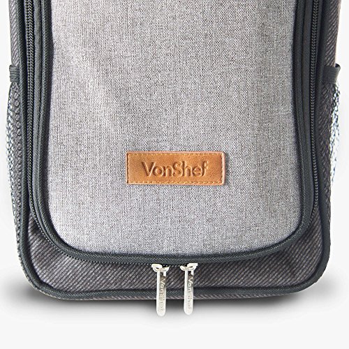 VonShef Weinträger für 2 Personen gewebt grau - 8