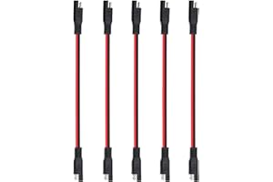 GTIWUNG 5 Piezas Cable de Extensión del Conector SAE a SAE 2 Pines 14AWG 1.1FT 33CM, SAE-Conector de Alambre 2 Pin de Automoción Rápida de Conexión/Desconexión