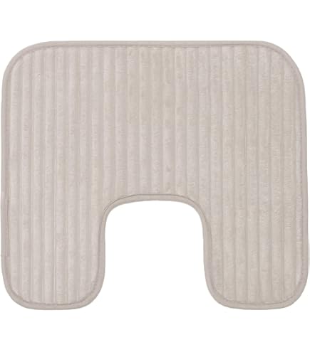 Tapis De Toilette Polaire Corail Antidérapant - 40x60 Cm, Gris Foncé, Absorbant, Lavable, Pour Salle De Bain