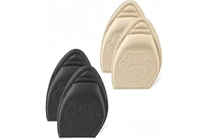 BPTRKOM 2 Paia di Mezze Solette- per Sfere Memory Foam per Tacchi Alti Cuscinetti per Piedi per Soletta Antiscivolo Rende Troppo Grandi Adatte Alleviare Dolore(Nero+Colore della Pelle)