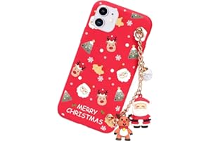Vauki Funda para iPhone 11 6.1" Cárcasa con Cadenas Ciervo de Navidad 3D Muñecas Silicona Suave TPU Bumper Protector Cover Christmas Dibujos Navideñas Doll móvil Case, Santa Claus