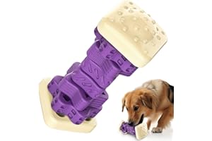 RUXAN Giocattolo da Masticare Indistruttibile, 3 in 1 Giocattoli Puzzle Interattivo Giocattoli per Cani al Gusto di Manzo in Gomma Naturale più Resistente per Cani di Taglia Media/Grande