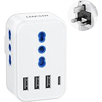 Universal Audio Adattatore Da Viaggio US/EU/AUS A UK – Convertitore Spina 3 Pin, Colore Bianco, Consegna Gratuita Adattatore Posta Gratuita - Foto 4