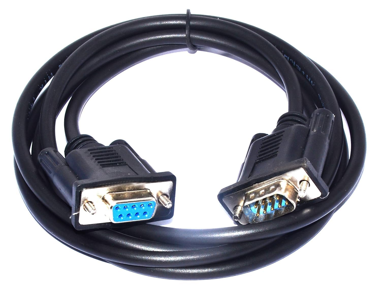 WiredCom RS232 Male Female DB9 male to Female Serial Pin Cross cable data converter cable (1.5 Mtr.)