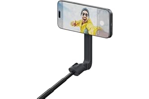 ShiftCam SnapStand Selfie - Magnet Selfie Stick und Stativ - Kompaktes, klappbares und ausziehbares Stativ mit neigbarem Kopf und Bluetooth-Magnetfernbedienung (Midnight, SnapStand Selfie)