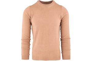 Cashmere Zone Maglione Uomo Girocollo 30% Pure Cashmere 70% Pura Lana Made in Italy Lana Pullover a Manica Lunga Soffice e Morbido